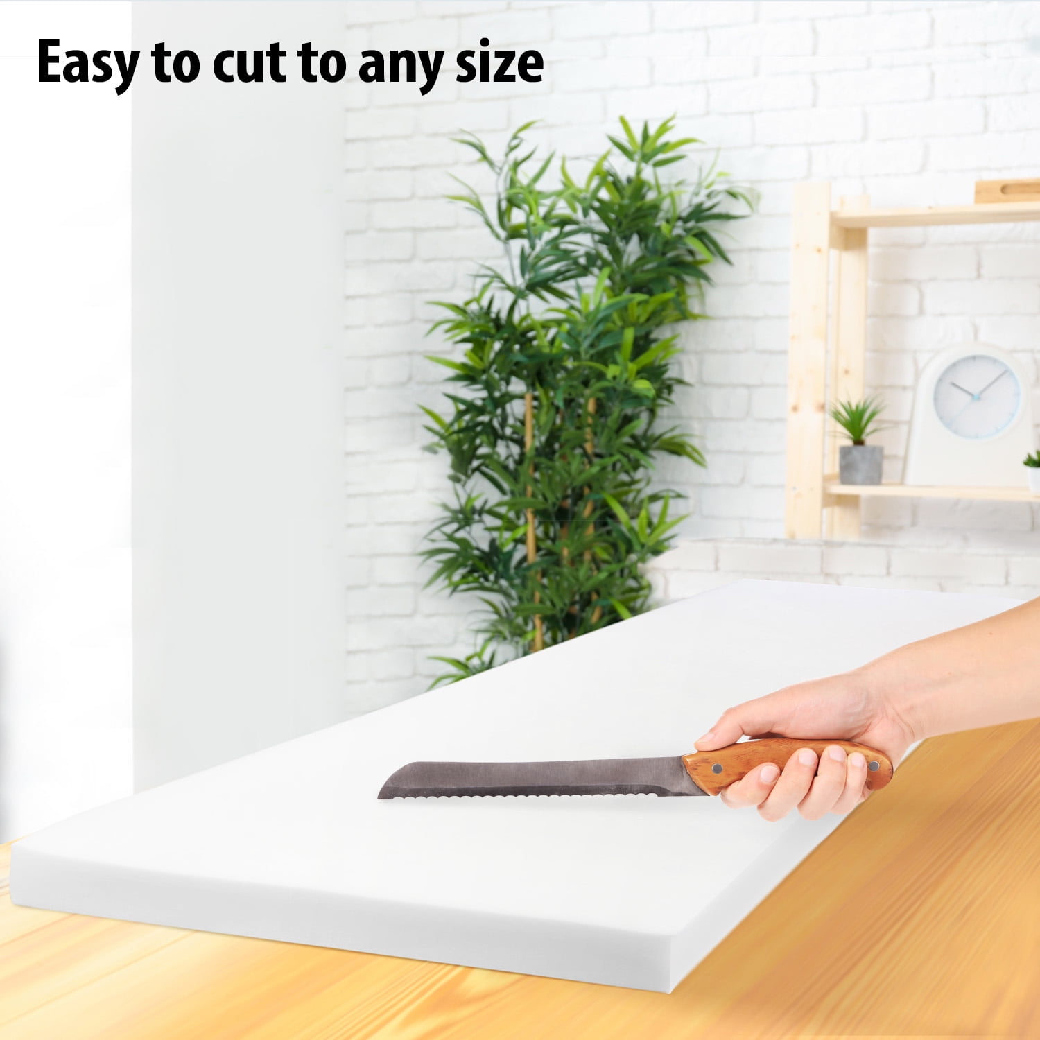 AK TRADING CO. 1" H X 24" W x 72"L Upholstery Foam Cushion CertiPUR-US Certified. (Seat Replacement, Upholstery Sheet, Foam Padding)