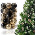 thumbnail image 3 of Bolas de Navidad KAIYANG 34 piezas Adornos navideños Oro negro, 3 of 5
