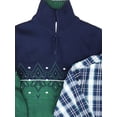 thumbnail image 2 of Izod Boys Blue & Green Sweater & Plaid Button Down Shirt & Sweater Medium 10-12, 2 of 2