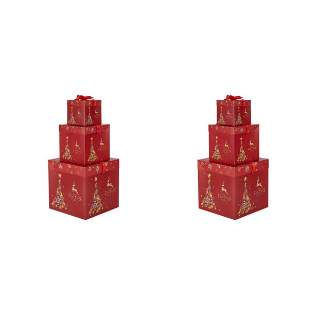 Monstrate Cajas de regalo de Navidad de 3 uds., cajas de papel para exteriores, organizadores de dulces de comida, fiesta en casa, Chocolate, Type1 NO1