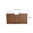 thumbnail image 3 of BNK 60 Inch Freestanding Bathroom Vanity with White Ceramic Sink, Modern Floor Standing Bathroom Vanity Set, Single Bathroom Vanity and Sink Combo, with 5 Doors, 3 of 10