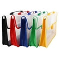 thumbnail image 3 of Haidf Plastic Expanding File Folder, Waterproof Transparent Envelopes with Snap Closure and Grip Handle, Large Capacity Accordion File Pouch, Office School Supplies, 13" x 9.5", Yellow, 3 of 7