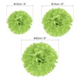 thumbnail image 2 of Uxcell 3.94"/5.91"/7.87" Tissue Pom Poms Flower Paper Flower Ball for Wedding Bridal Shower Birthday Party Backdrop Decoration 12Pcs Lime Green, 2 of 7