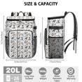 thumbnail image 3 of Travel Cooler Bag - Schnauzer Dog and Footprints Camping Beer Cooler Backpack with Bottle Opener- Waterproof Insulated Picnic Backpacks - Cooler Bag for Beach, 3 of 6