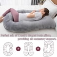 thumbnail image 3 of Almohada de embarazo MOON PINE en forma de U para todo el cuerpo, color gris oscuro, 3 of 7