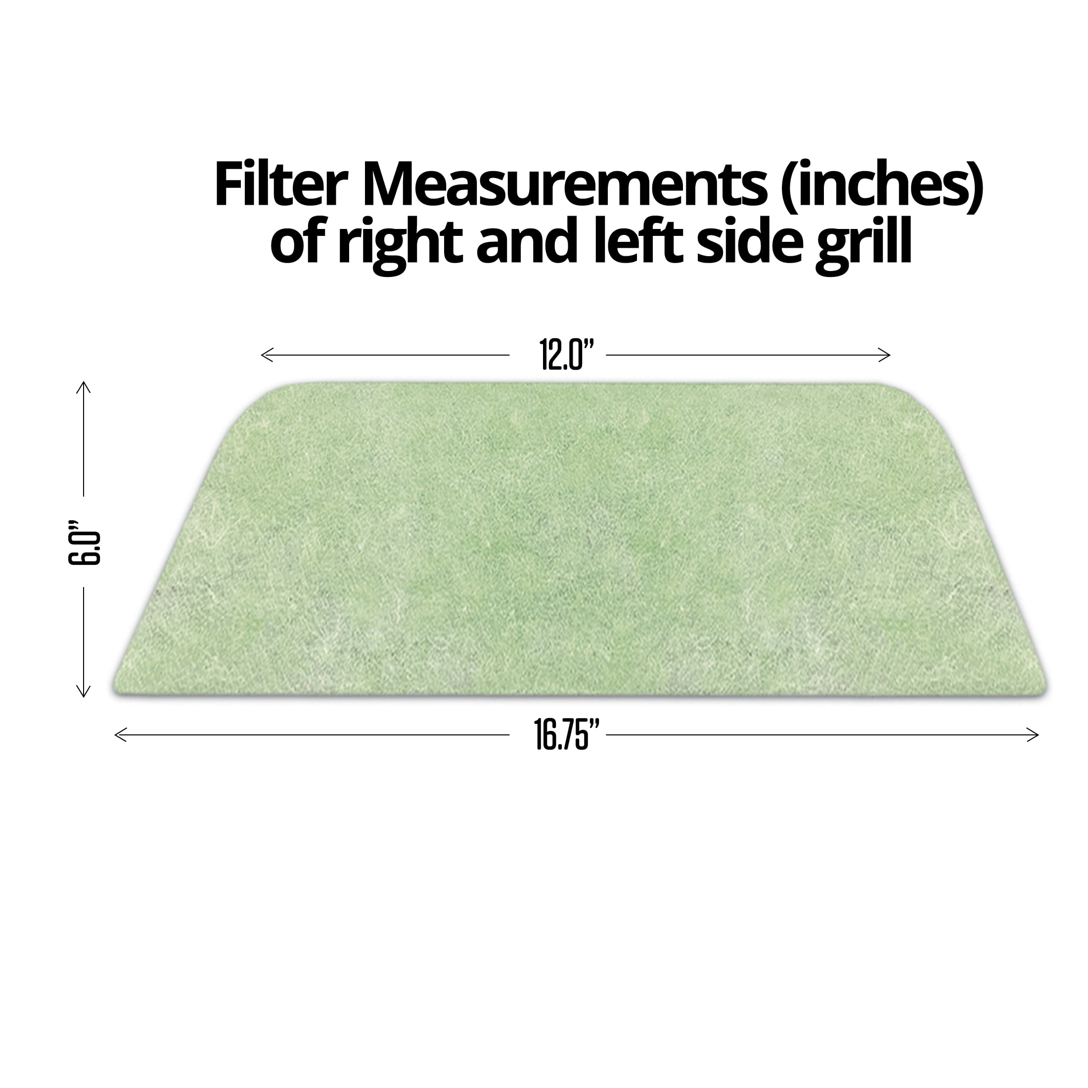 (4 pack) RV Air AC-125G Coleman Mach Max Air Conditioner Filter Replacement, Size 10.5" x 7", Polyester, Green, Merv 6 Rating