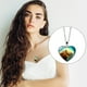 thumbnail image 1 of Xihbxyly En venta Collar de doble cara en colgante de corazon del universo y galaxia del sistema solar, 1 of 5