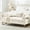 Cream White, variant on BaseBeauty 66" Storage Bench for Bedroom, End of Bed Bench with Gold Legs, Upholstered Storage Bench with Arms, Teddy Cream White