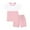 Pink, variant on 2PC Set Unisex for Baby Toddler Summer Cotton Clothes Elastic-Waisted Trunks Shorts+Colorblocked Tees Crewneck Short Sleeve Tops Tshirts Shirts Blouses Gray 3 Years