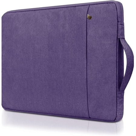 RAINYEAR Laptop Sleeve Case Compatible with 11 Inch MacBook Air 11.6" Chromebook Notebook Tablet Surface,Handbag with Handle Strap Front Pocket Briefcase Polyester Waterproof Computer Bag, Purple