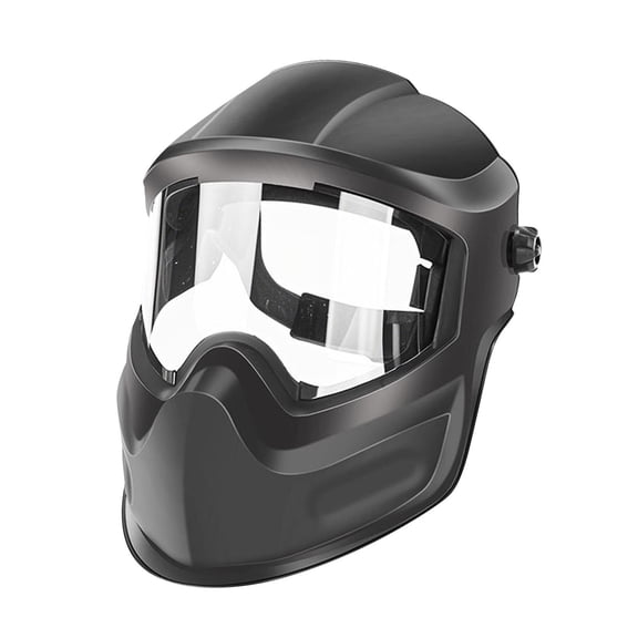 Casco de soldadura Hamlet ajustable, resistente a impactos, para soldar, cortar y esmerilar, resistente al polvo, ligero, visera abatible de 180 Claro