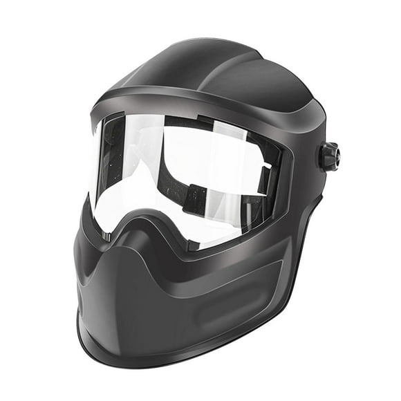 Casco de soldadura Hamlet ajustable, resistente a impactos, para soldar, cortar y esmerilar, resistente al polvo, ligero, visera abatible de 180 Claro
