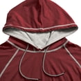 thumbnail image 6 of Gamivast Pullover Hoodie for Men Soft Long Sleeve Hooded Sweatshirt with Drawstring Hood Contrast Trim and Athletic Fit Casual Workout Gym Outdoor Travel Top for Fall and Winter Wine L, 6 of 6