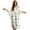 Beige and Black - Music Note, variant on Leopard Printed Kaftan Dress for Women Plus Size Batwing Sleeve Caftan Dresses V-Neck Long Cover Up for Swimsuit Casual Loose Beach Cover Up