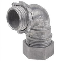 Steel City Compression Elbow Connector 90 Degree for EMT - Die-Cast Zinc - 1/2 In, 1 Pack