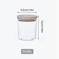 thumbnail image 3 of Qiangzon Plastic Airtight Storage Canister with Lid, Clear Bpa-Free Plastic, Airtight Lid, for Pantry Shelf, 350ml, 3 of 4
