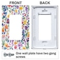 thumbnail image 3 of Yayeee Rocker Switch Wall Plate 2-Gang 4.7"x4.6" Home Decorative Outlet Cover, Purple Wildflower Pattern, 3 of 6