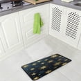 thumbnail image 2 of Coolnut Kitchen Rugs,Christmas Golden Snowflakes Non Slip Washable Cushioned Carpets Polyester AntiFatigue Comfort Porch Floor Mat Christmas Decoration 39×20 in, 2 of 6
