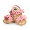 thumbnail image 4 of Magazine Baby Girls Fashion Sandals Summer Soft Sole Flat breathable Princess Shoes Non-slip First Walkers 0-24M, 4 of 7