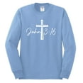 thumbnail image 2 of Wild Bobby John 3:16 Cross Inspirational/Christian Men Long Sleeve Shirt, Light Blue, Small, 2 of 5