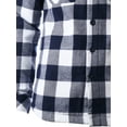 thumbnail image 5 of Ma Croix Mens Hooded Flannel Shirts Quilted Plaid Jacket, 5 of 9