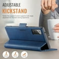 thumbnail image 5 of Decase Premium Magnetic Flip Wallet Case with RFID Blocking+Card Slots Durable TPU Shell Kickstand Phone Cover,Luxury PU Leather & TPU Material Shockproof Case for Samsung Galaxy Note 20,Blue, 5 of 11
