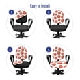 thumbnail image 3 of Basketball Office Chair Slipcover, Realistic Style Balls Pattern on White Classical Sports Themed, Protective Stretch Decorative Fabric Cover, Standard Size, Cinnamon White, by Ambesonne, 3 of 4
