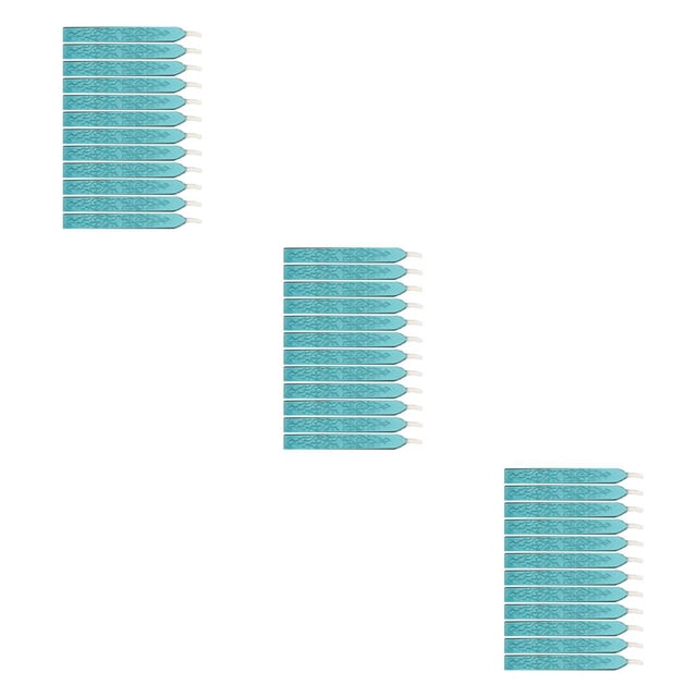 Moyic 12 piezas de cera para sellar cuentas de cera patrón de flecha fácil de usar y limpiar regalo de decoración con brillo Vintage azul azul brillante 3piezas