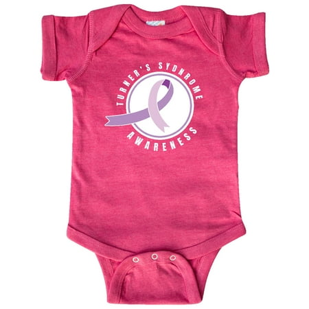 

Inktastic Turners Syndrome Awareness with Purple Ribbon Badge Gift Baby Boy or Baby Girl Bodysuit