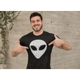 thumbnail image 3 of Old Glory Mens Alien Head Outer Space Elements Short Sleeve Graphic T Shirt, 3 of 6