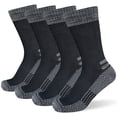 thumbnail image 1 of suaskk Calcetines para botas de trabajo para hombre, calcetines gruesos acolchados que absorben la humedad, 4 pares, 1 of 7