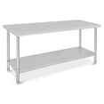 thumbnail image 1 of Zzistar Commercial Stainless Steel Work Table, Food Prep Stainless Steel Table, Metal Table Cart Heavy Duty Worktable with Caster Wheel, for Kitchen Restaurant Garage, Silver, 1 of 8