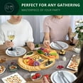 thumbnail image 6 of Royal Craft Wood Bamboo Cheese Board Set, 13.7 Inch, Round, 6 Pieces, 6 of 8