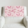 thumbnail image 3 of Xixirimido Pink Butterflies Pattern Recliner Headrest Protector Leather Non Slip Headrest Covers for Recliners Sofa Headrest Covers Furniture Protector for Home, 3Pcs, 3 of 7