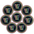 thumbnail image 2 of Unique Industries' Neon Rainbow Round 9" Paper Dinner Plates, 8ct, 2 of 3