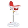 Costway Red Pedestal Baby High Chair Infant Durable Feeding Dining Table Safety Seat