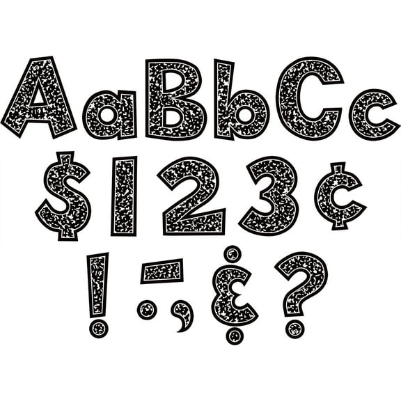 Teacher Created Resources Composition 4" Fun Font Letters Combo Pack, 162 Pieces