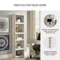 thumbnail image 4 of Signature Design by Ashley Bellaby TV Pier Media Storage Tower with 4 Shelves, 72" Tall, Whitewash, 4 of 7