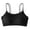 *Black, variant on Women's Ribbed Double-Strap Bralette,Ladies' Wireless Seamless Crop Top Bra,Fixed Pads Everyday Lounge Bra For Women,White,M-XL