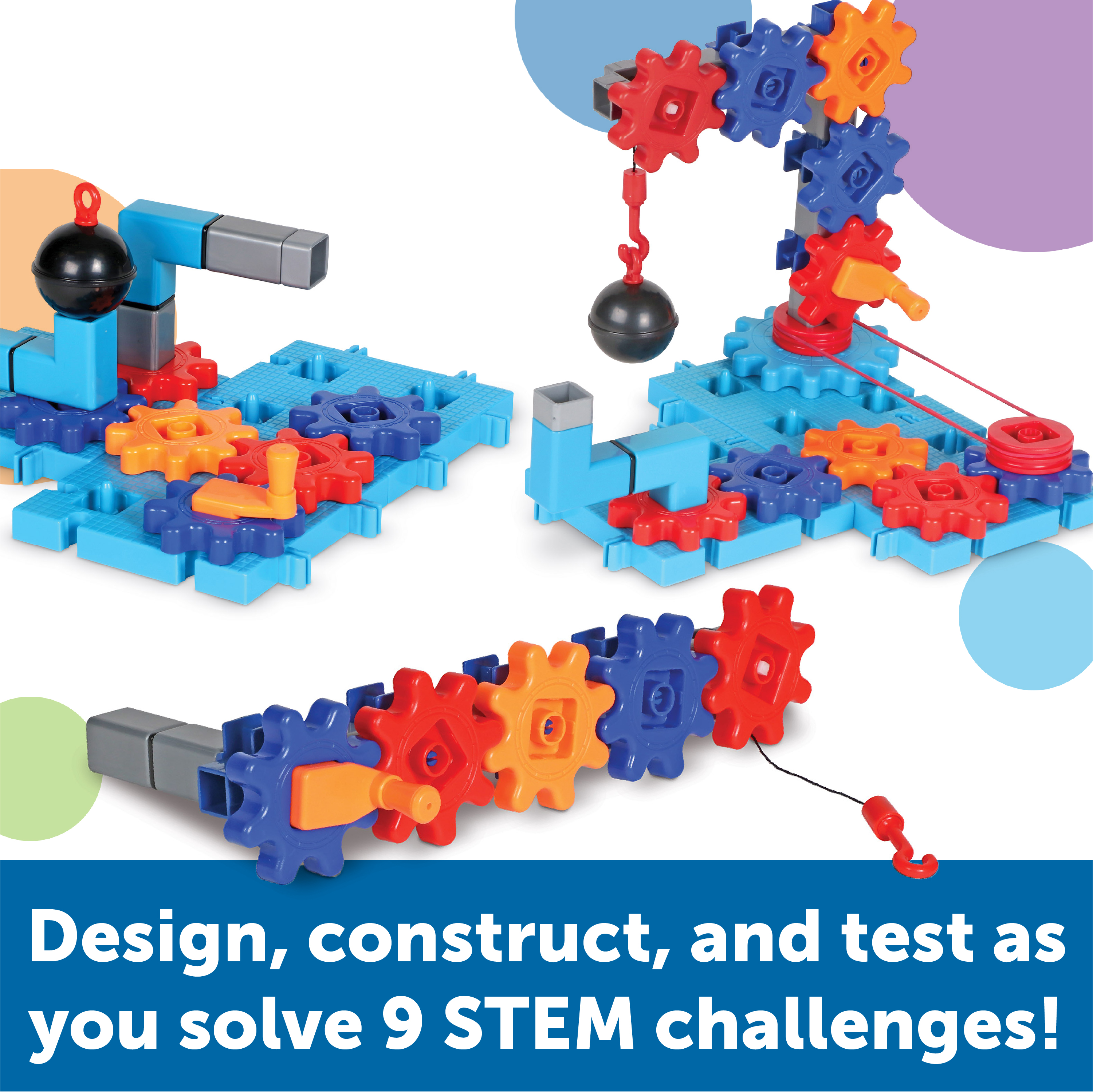 Learning Resources STEM Explorers™ Machine Makers, 60 Pieces, Ages 5+, STEM Toys, STEM Building Toys, STEM Kits, Engineering toys, build it yourself toys