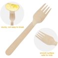thumbnail image 2 of 200 Pack Disposable Wooden Forks, 6.2 Inch Biodegradable Birchwood Cutlery, Splinter-Free & Sturdy Compostable Utensils Bulk for Weddings, Desserts, Parties, Catering & Office Lunch, 2 of 4
