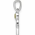 thumbnail image 2 of Sterling Silver Rhodium-Plated Polished Peridot Cross Pendant (17.7 X 5.75) Made In Thailand -Jewelry By Sweet Pea, 2 of 7