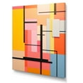thumbnail image 2 of Designart "Harmonious Pastel Geometric Blend" Landscape Sunset Canvas Art Print, 2 of 7