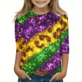 thumbnail image 2 of T-Shirt Imprimé pour Femmes, Haut Décontracté Léger à Manches Courtes et Col Rond avec Mélange Polyester-Élasthanne, Coupe Ajustée, Tenue Toutes Saisons, 2 of 9