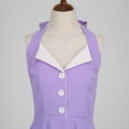 thumbnail image 5 of IBTOM CASTLE Women's Vintage Polka Dot Audrey Dress 1950s Halter Retro Cocktail Prom Dress Rockabilly Wedding Hepburn 50's 60's Party Swing Gown XL Purple, 5 of 8