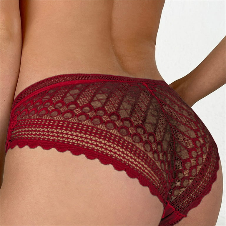 Sunm Boutique Lace Panties Cotton Underwear for Women Plus Size Cheeky  Panties for women Hipster 6 pack