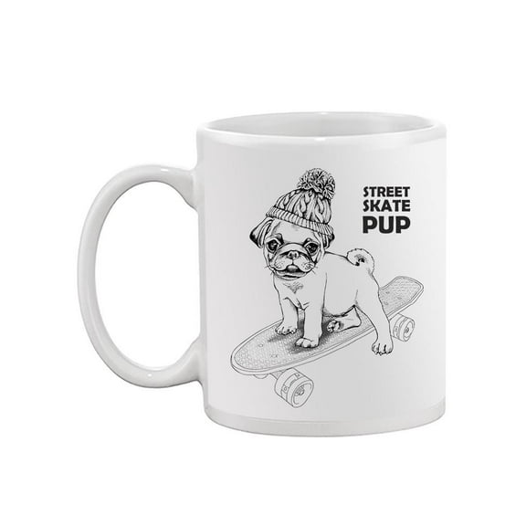 Street Skate Pug Pup Mug  -Image by Shutterstock,