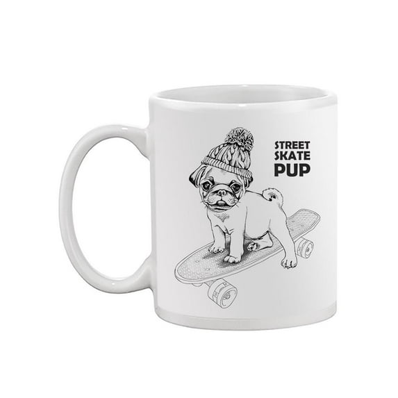 Street Skate Pug Pup Mug -Image by Shutterstock,