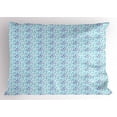 thumbnail image 2 of Ambesonne Flower Pillow Sham, Buds Branches Blue Tones, 26" X 20", Violet Blue Turquoise, 2 of 2