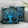 thumbnail image 3 of Autua Tree of Life Graphic Decorative Pillow Cover for Home Couch Living Room Bed Sofa - Durable Cotton Linen Fabric, Zipper Closure, 1PC 18x18in, 3 of 5